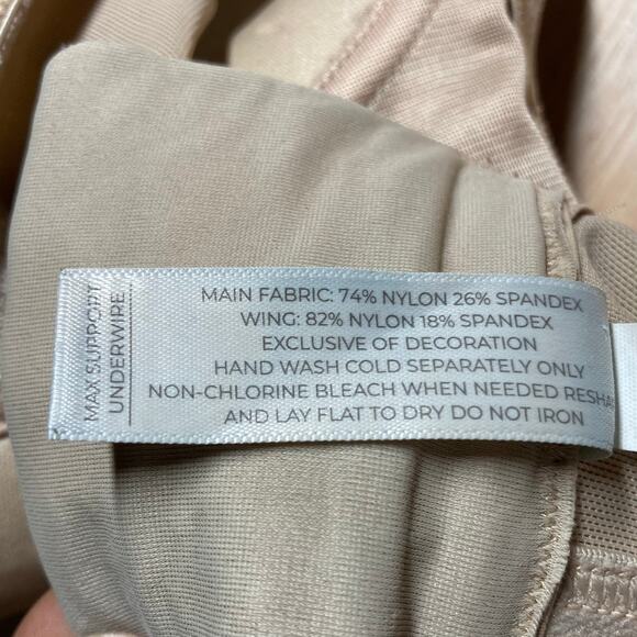 LIVI for Lane Bryant 46DD Max Support Underwire Beige Bra. Pre-Owned - Picture 8 of 12
